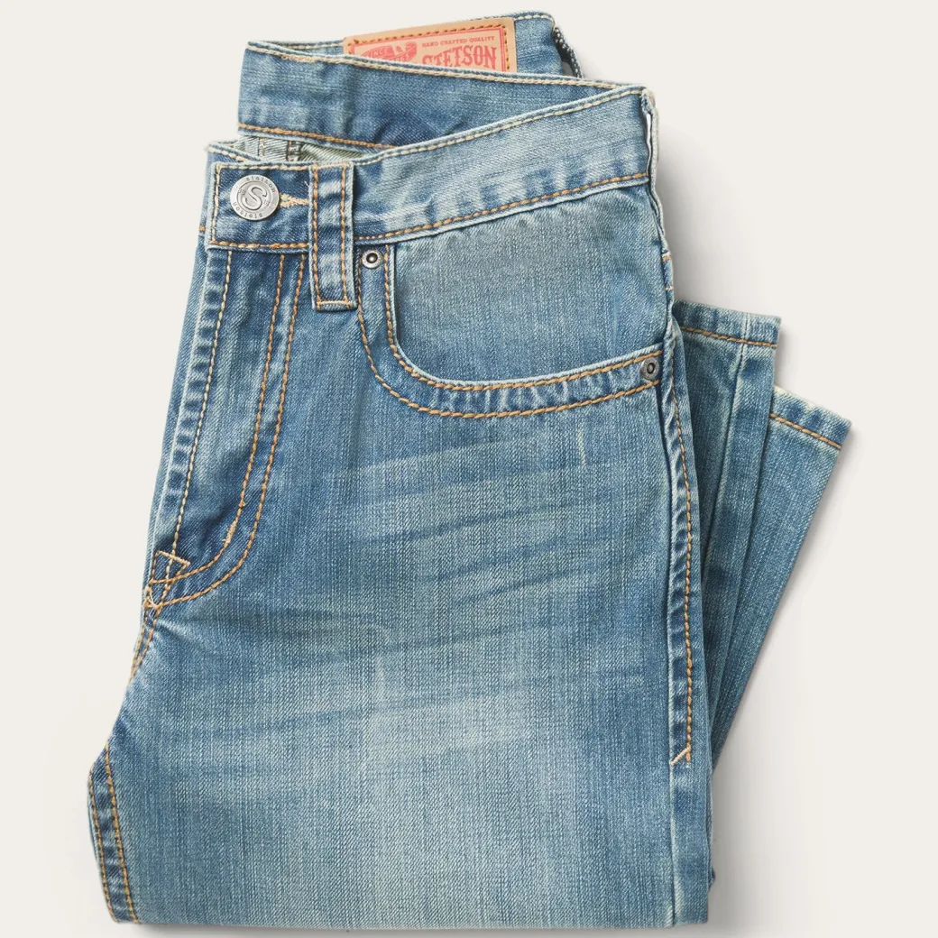 1520 Fit Light Wash Jeans With Tacking