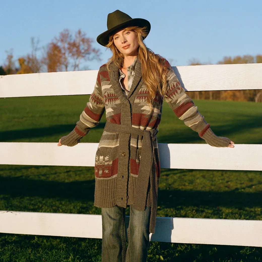 Aztec Belted Cardigan