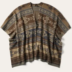 Aztec Print Sweater Poncho