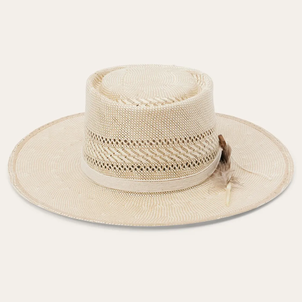 Batterson Straw Flat Brim Hat