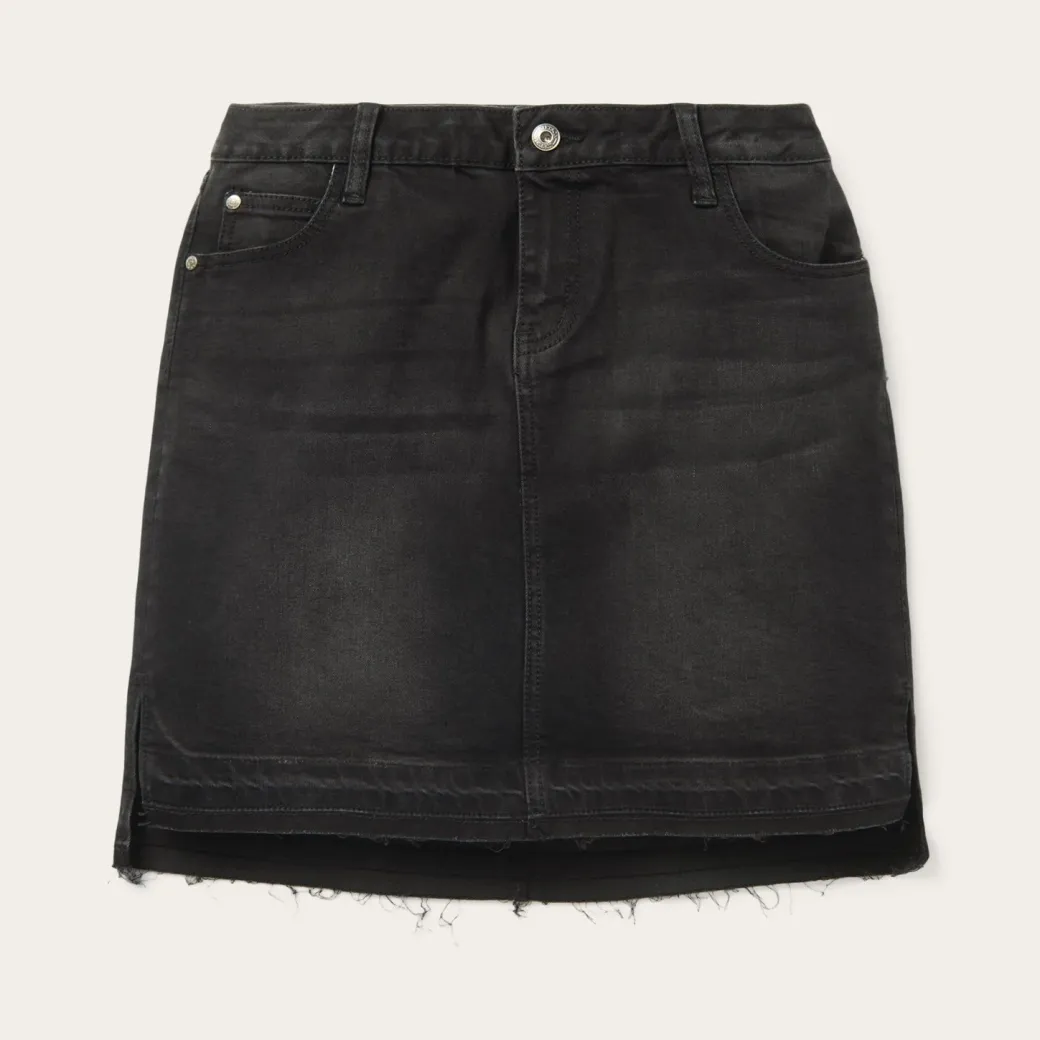 Black Denim 5-Pocket Skirt