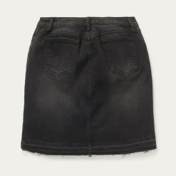 Black Denim 5-Pocket Skirt
