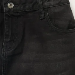 Black Denim 5-Pocket Skirt