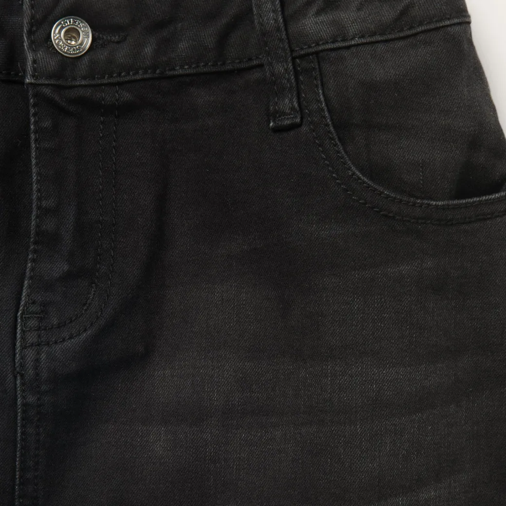 Black Denim 5-Pocket Skirt