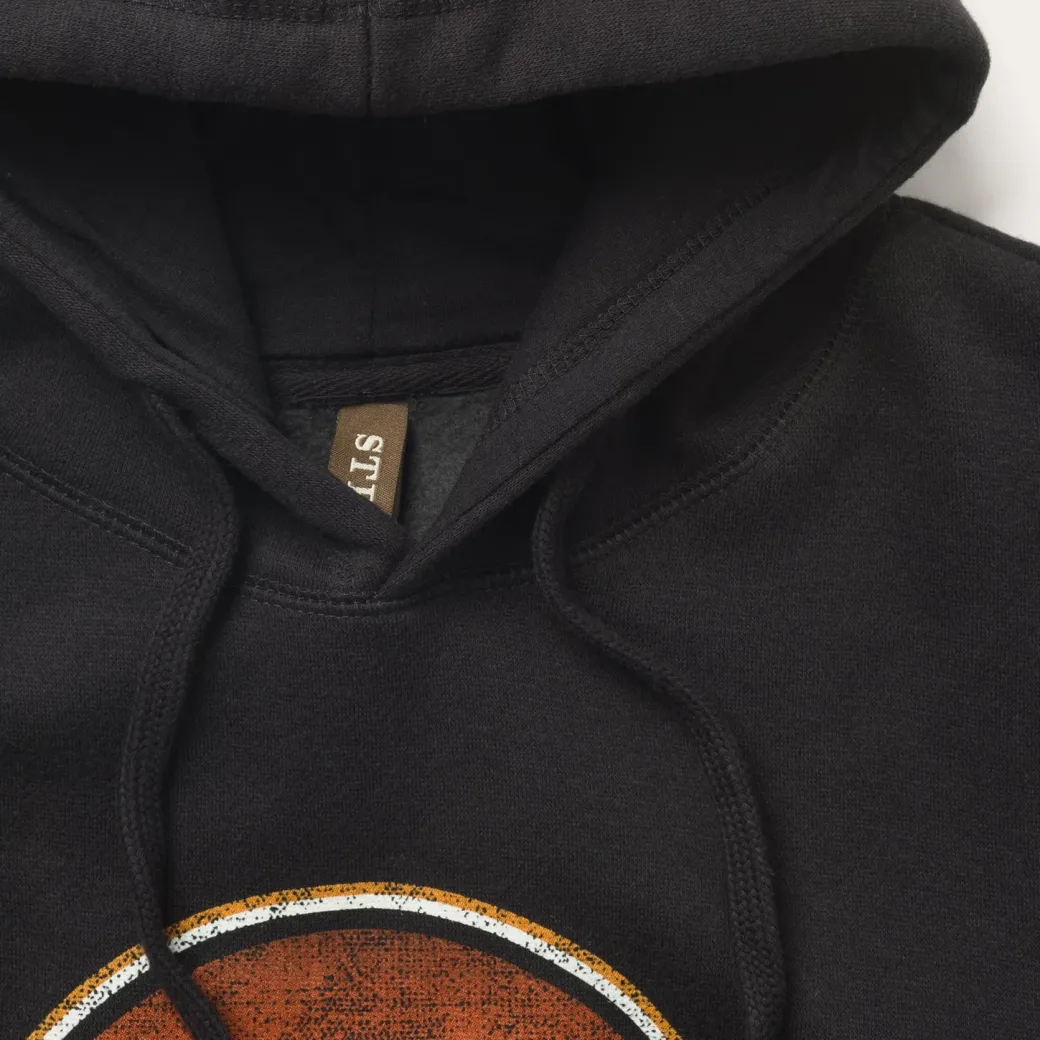 Black Desert Scene Fleece Knit Hooded Sweatshirt