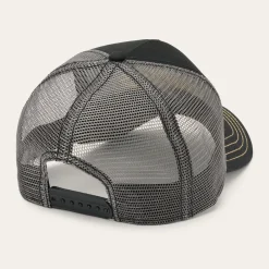 Black Embroidered 1865 Trucker Cap