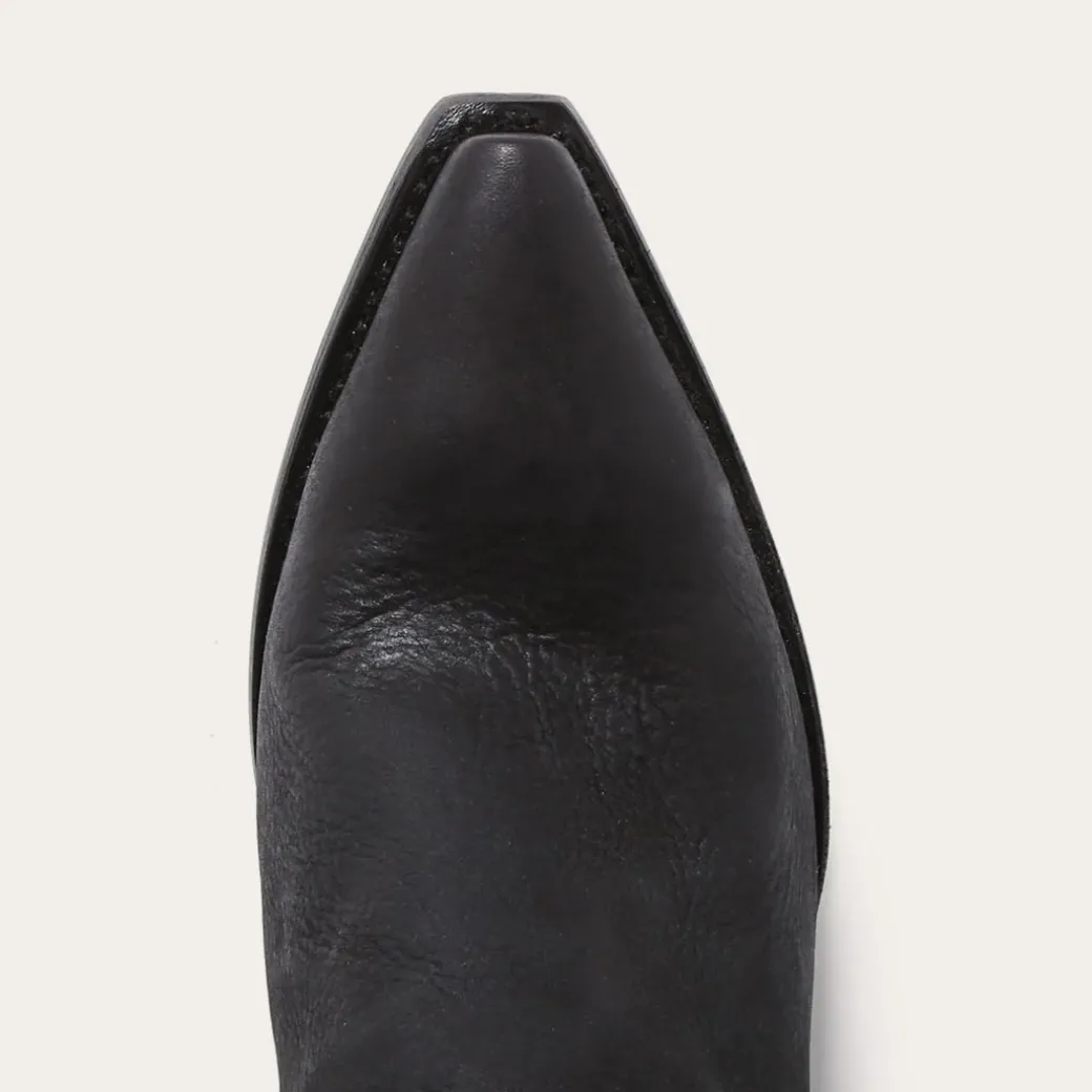 Black Fringe Over-The-Knee Leather Boot