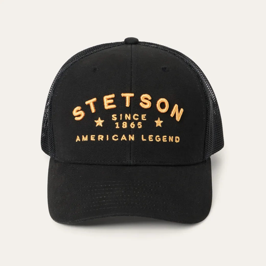 Black Western Patch Trucker Cap