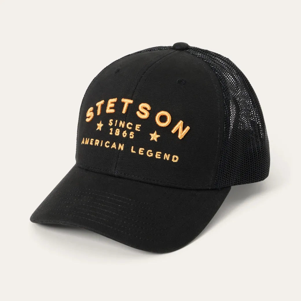 Black Western Patch Trucker Cap