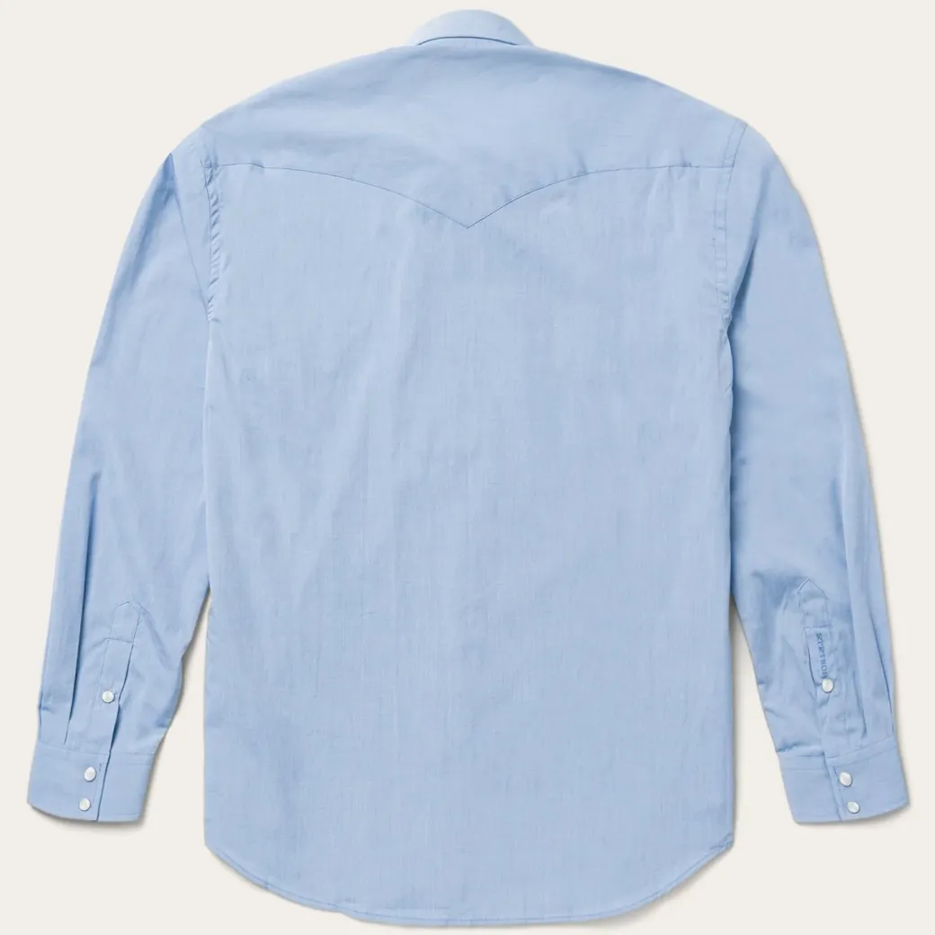 Blue End On End Solid Shirt