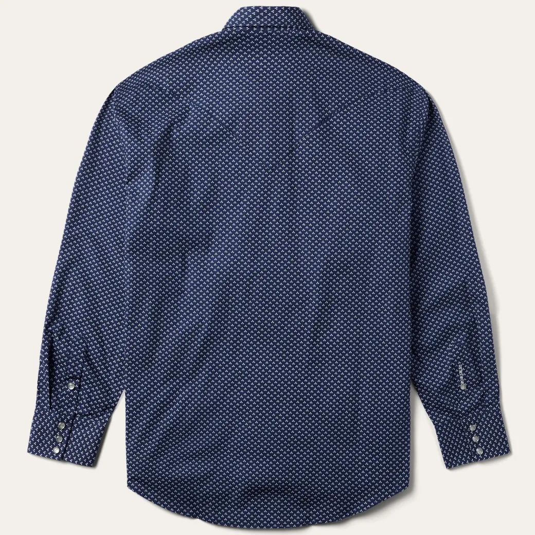 Blue Polaris Geo Print Western Shirt