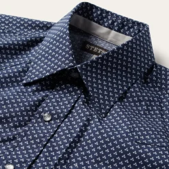 Blue Polaris Geo Print Western Shirt