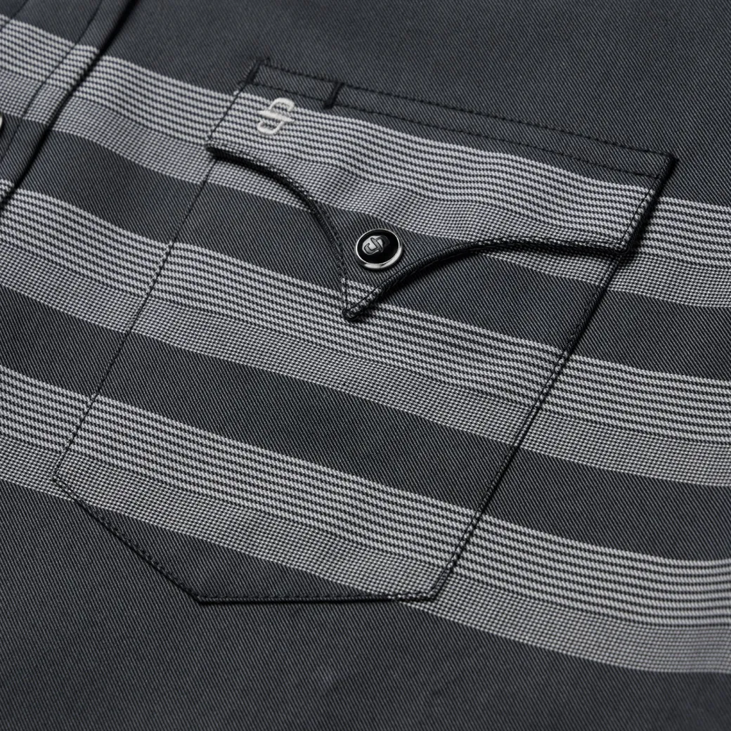 Border Stripe Twill Western Shirt