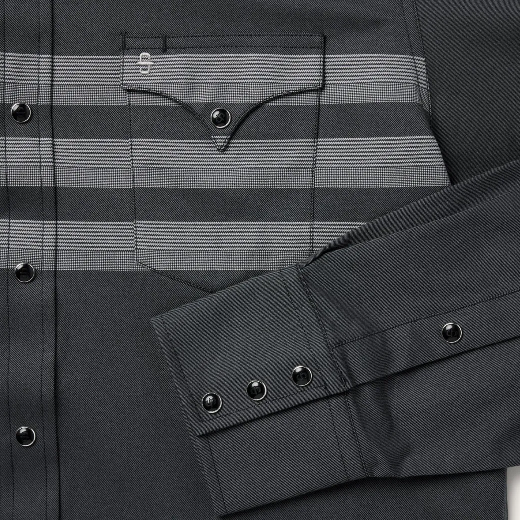 Border Stripe Twill Western Shirt