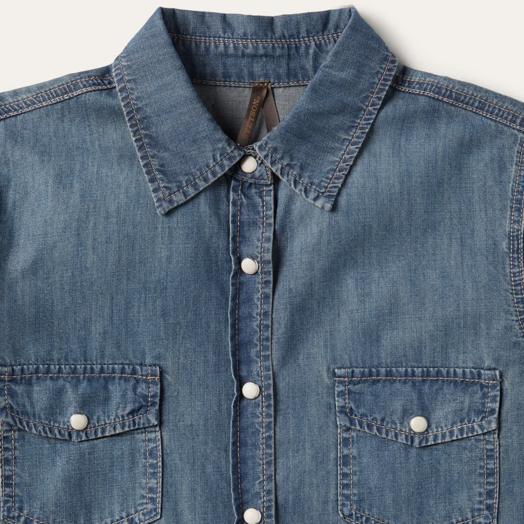 Boyfriend Fit Denim Shirt
