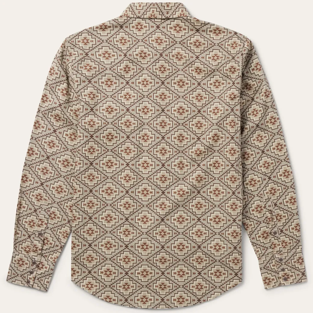 Brown Aztec Poplin Western Shirt