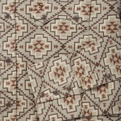 Brown Aztec Poplin Western Shirt