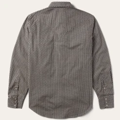 Brown Diamond Print Western Shirt