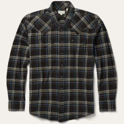 Brown Plaid Flannel Western Shirt