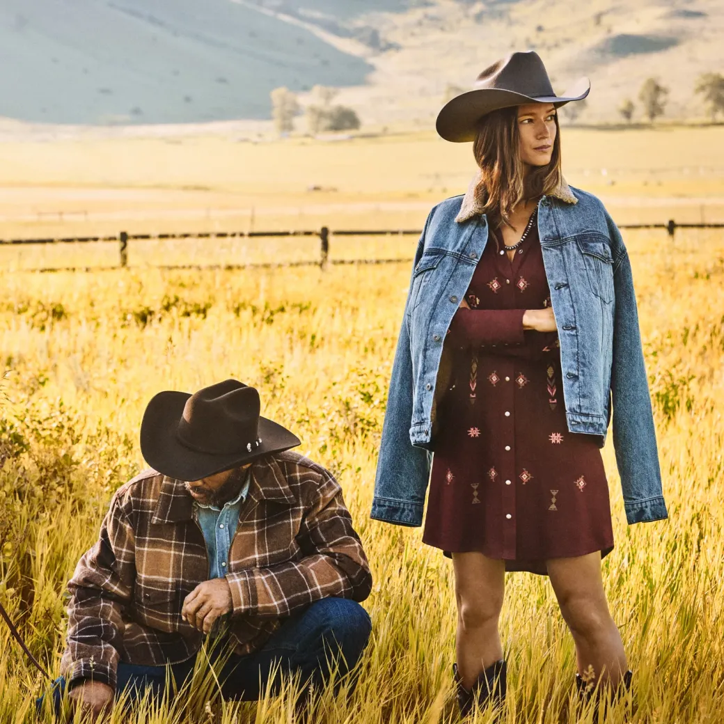 Brown Plaid Western Coat