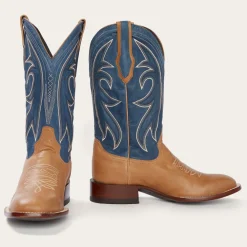 Casper Tan Blue Matte Cowboy Boot