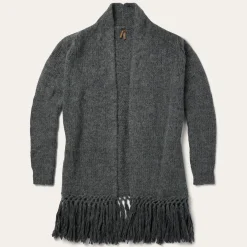 Charcoal Fringed Cardigan