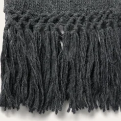 Charcoal Fringed Cardigan