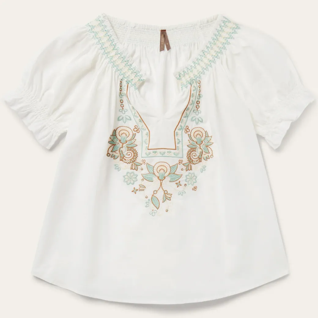 Cotton Voile Peasant Blouse