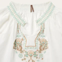 Cotton Voile Peasant Blouse