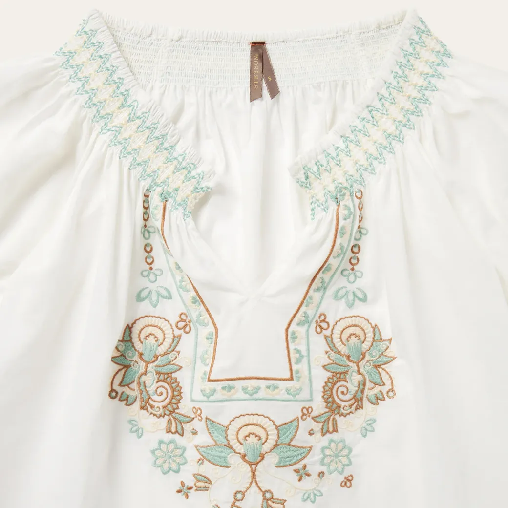 Cotton Voile Peasant Blouse