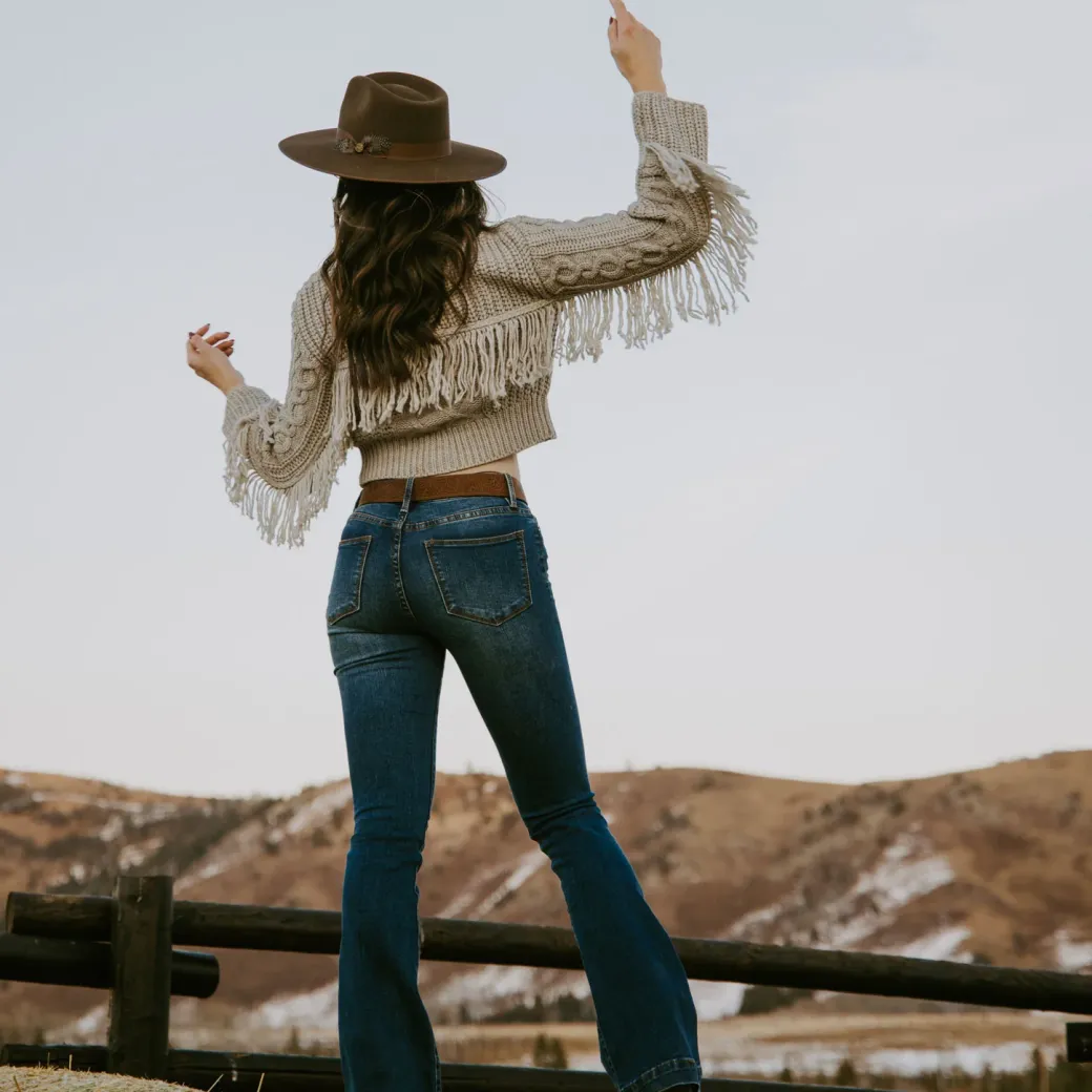 Cream Fringed Cardigan