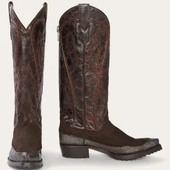 Dakota Brown Suede Teju Cowboy Boot