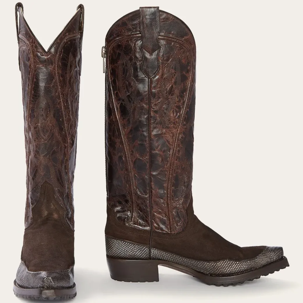 Dakota Brown Suede Teju Cowboy Boot