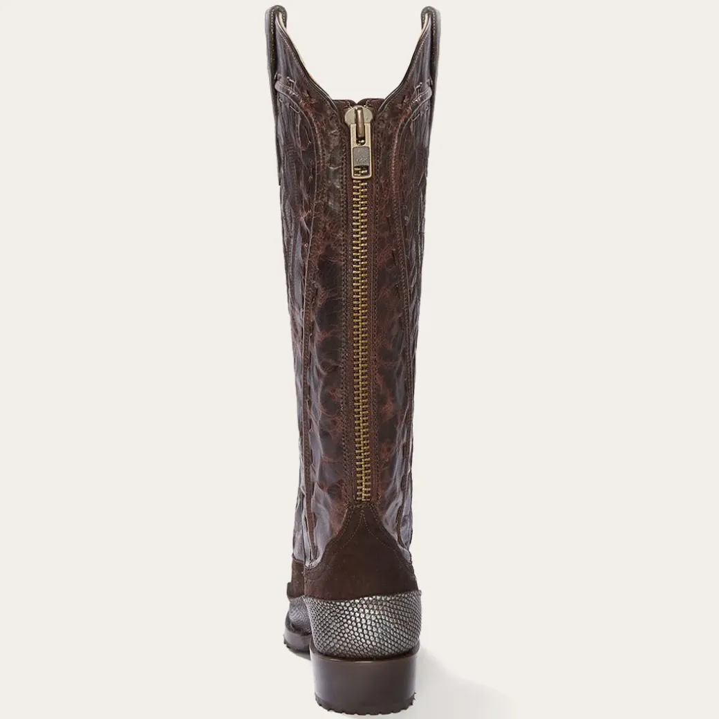 Dakota Brown Suede Teju Cowboy Boot