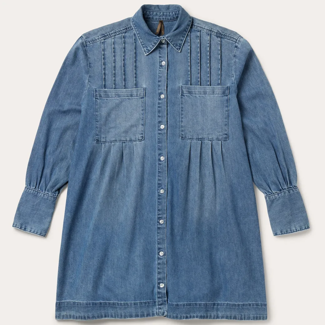 Denim Button Front Shirt Dress