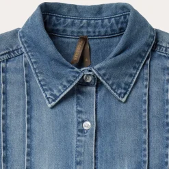 Denim Button Front Shirt Dress
