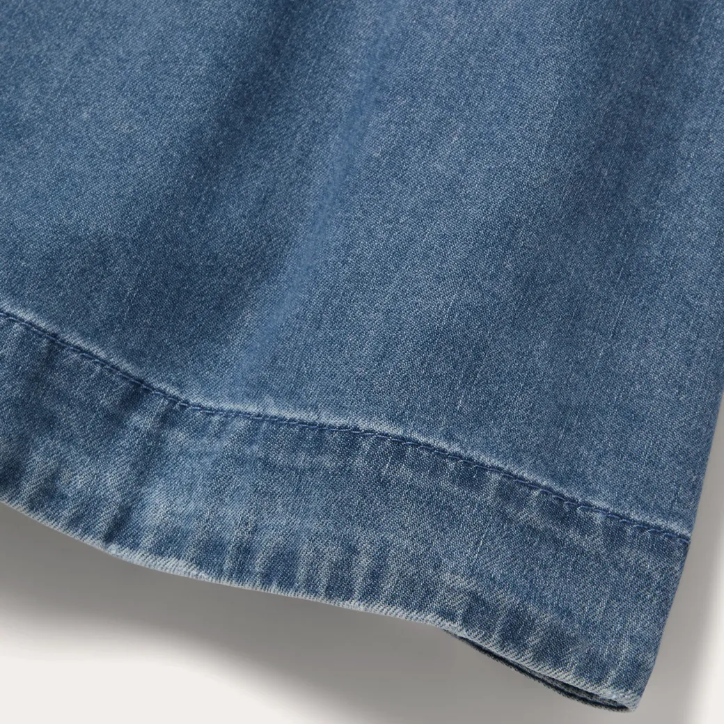 Denim Button Front Shirt Dress