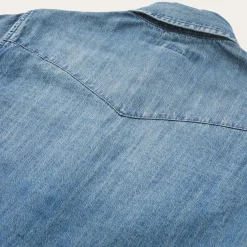 Denim Snap Front Western Shirt