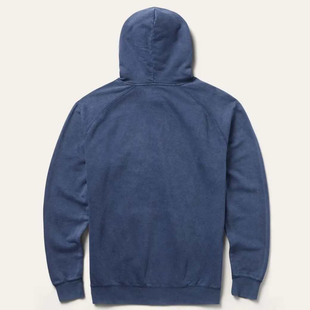 Distressed Logo Hooded Sweatshirt