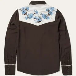 Embroidered Rayon Western Shirt