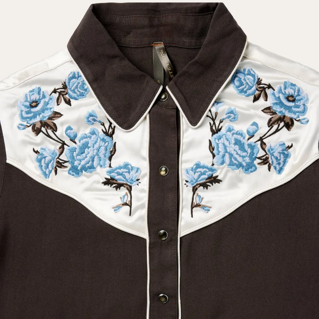 Embroidered Rayon Western Shirt