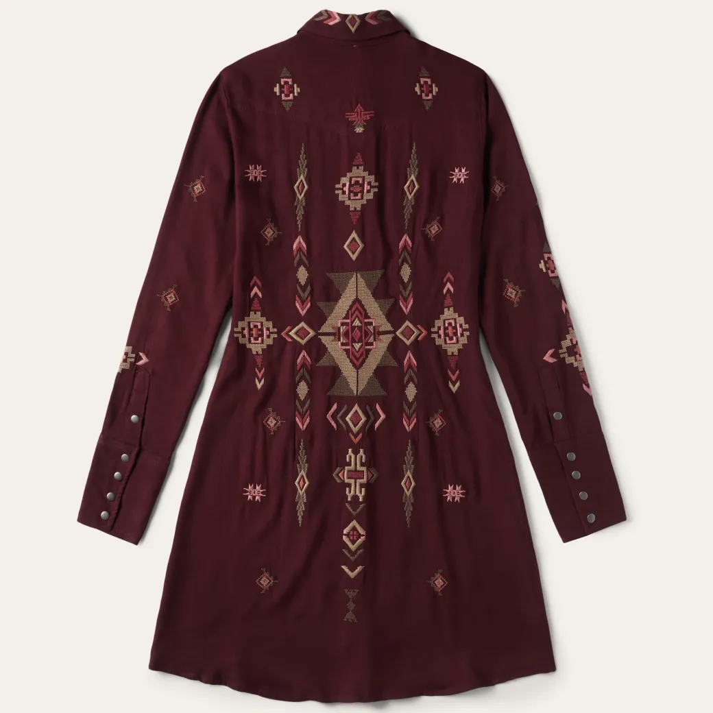 Embroidered Shirt Dress