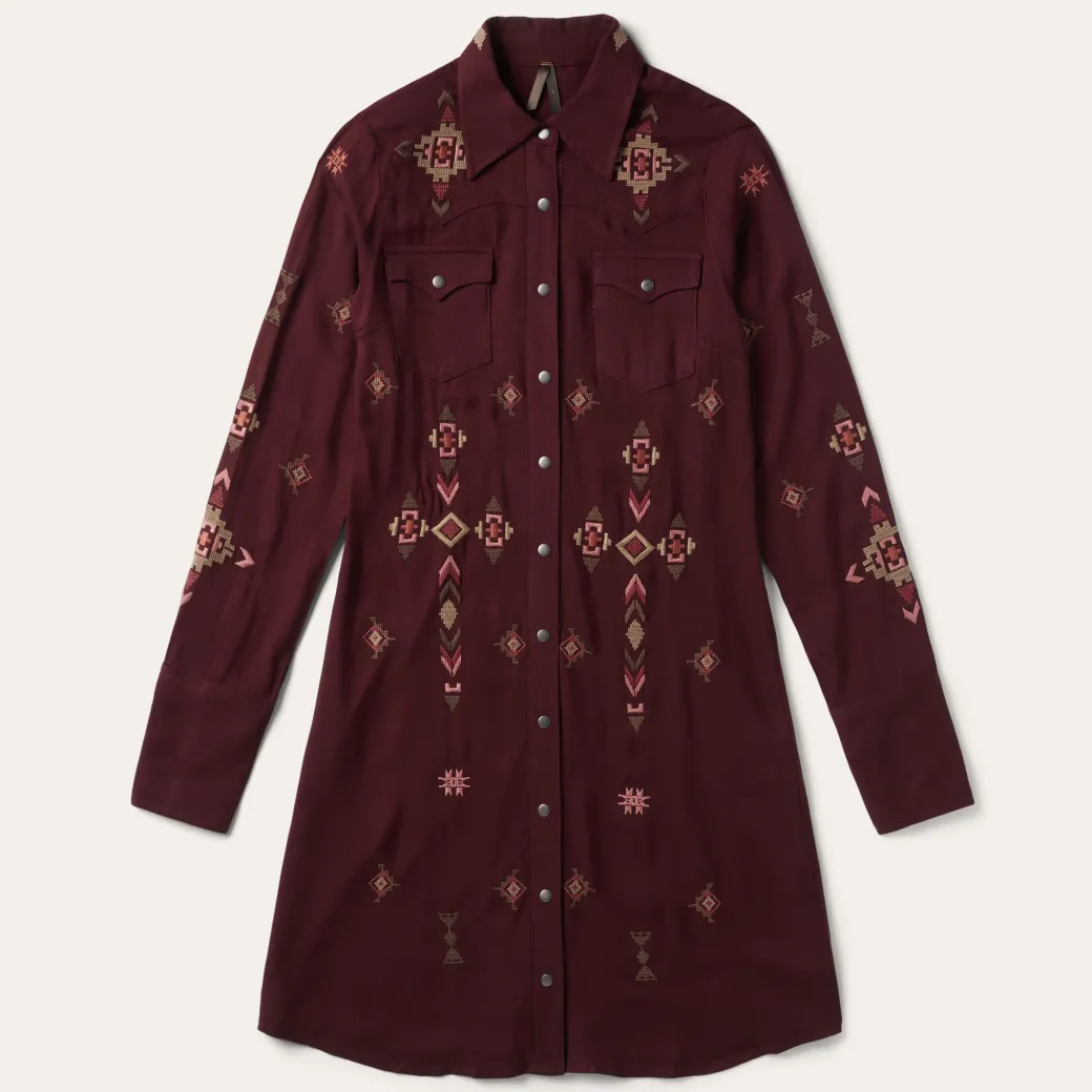 Embroidered Shirt Dress