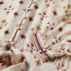 Gaucho Print Herringbone Blouse