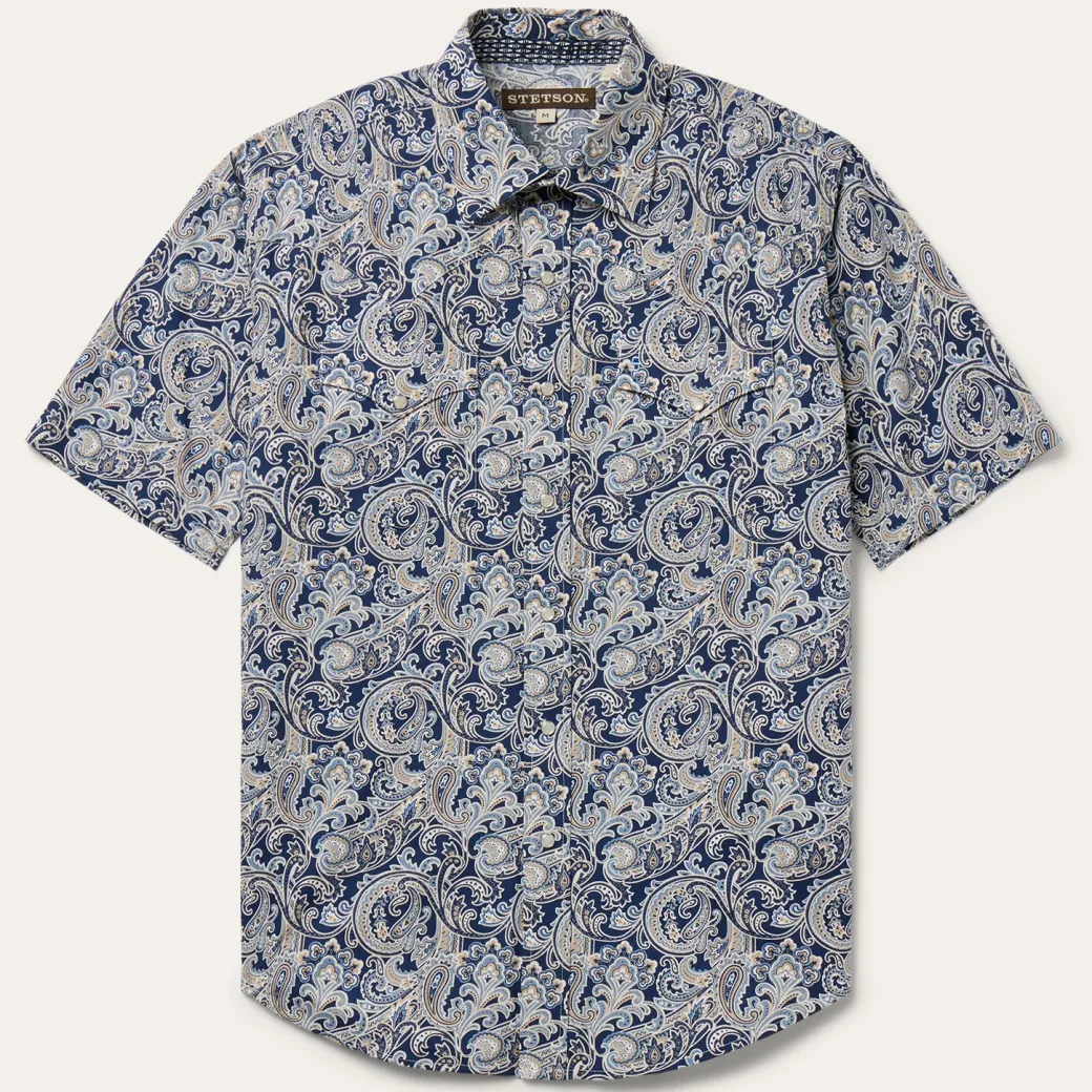 Greenspring Paisley Short Sleeve Western Shirt