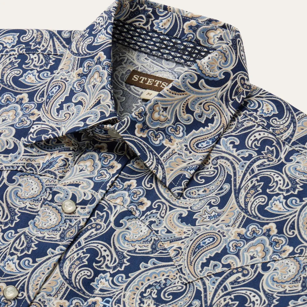 Greenspring Paisley Short Sleeve Western Shirt