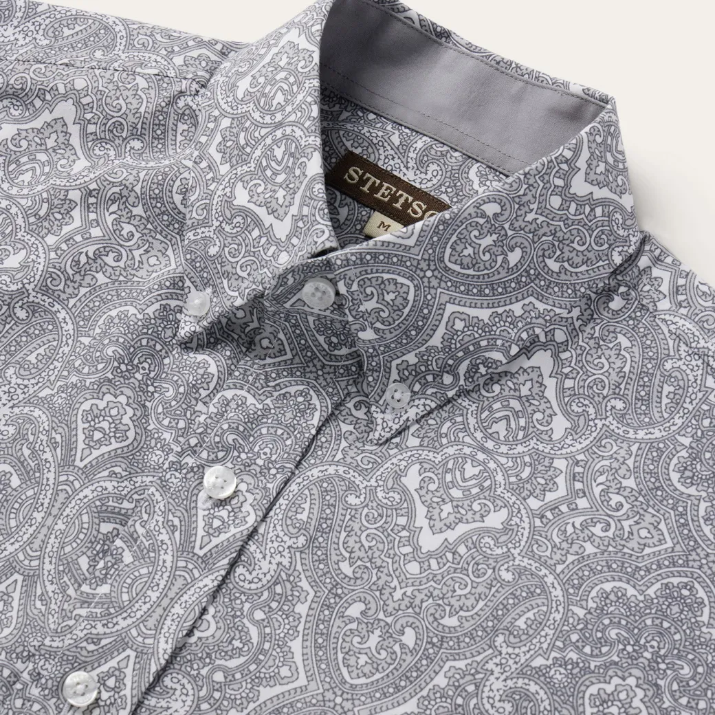 Highland Paisley Button-Front Shirt