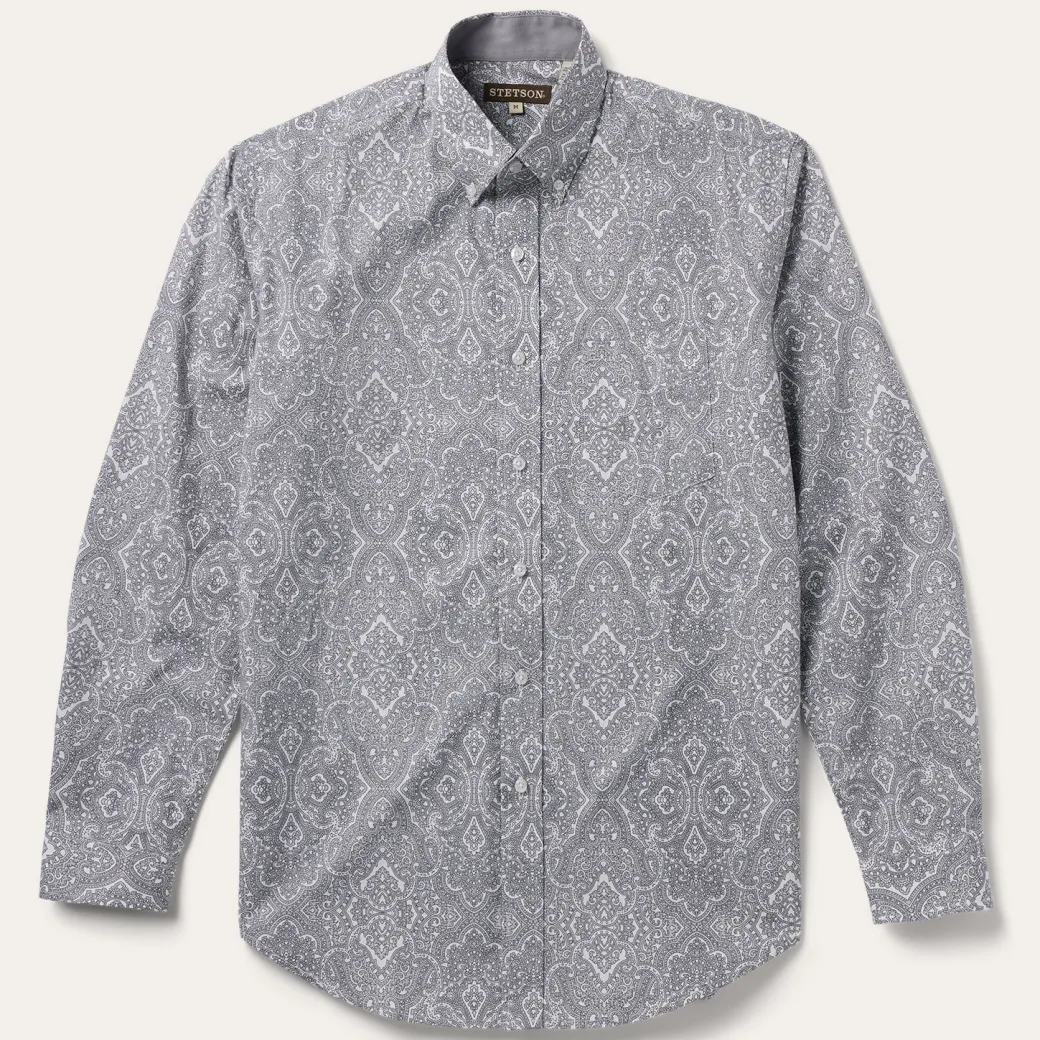 Highland Paisley Button-Front Shirt