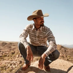 Horizontal Aztec Print Western Shirt