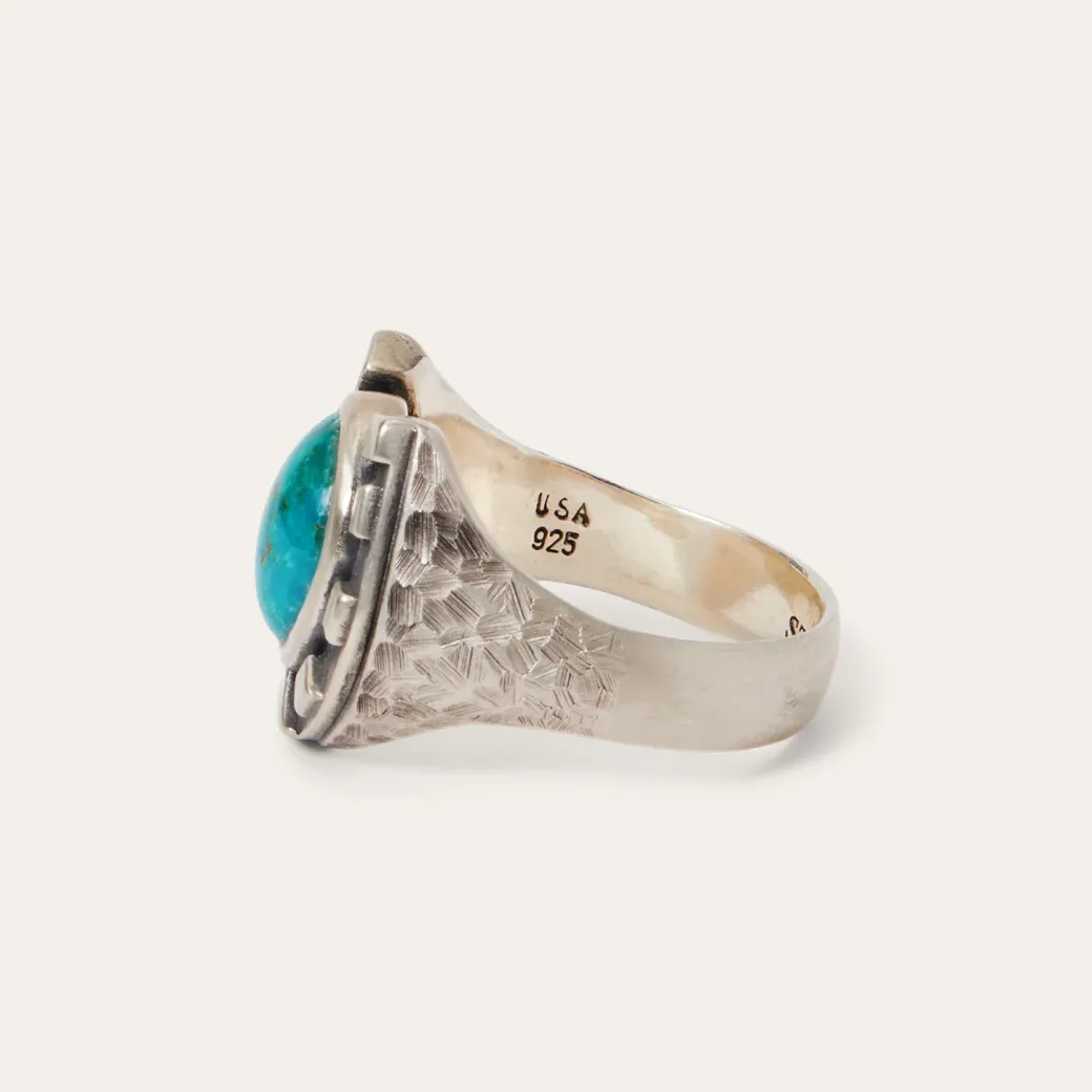 Horseshoe Ring with Turquoise